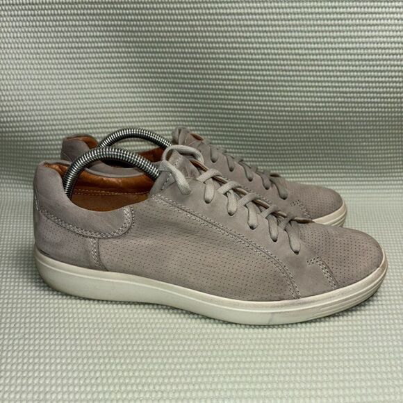 Ecco Soft 7 Casual Sneaker Shoes Men’s Size 8 - 8.5 EU Size 42 Gray Leather - Picture 1 of 10